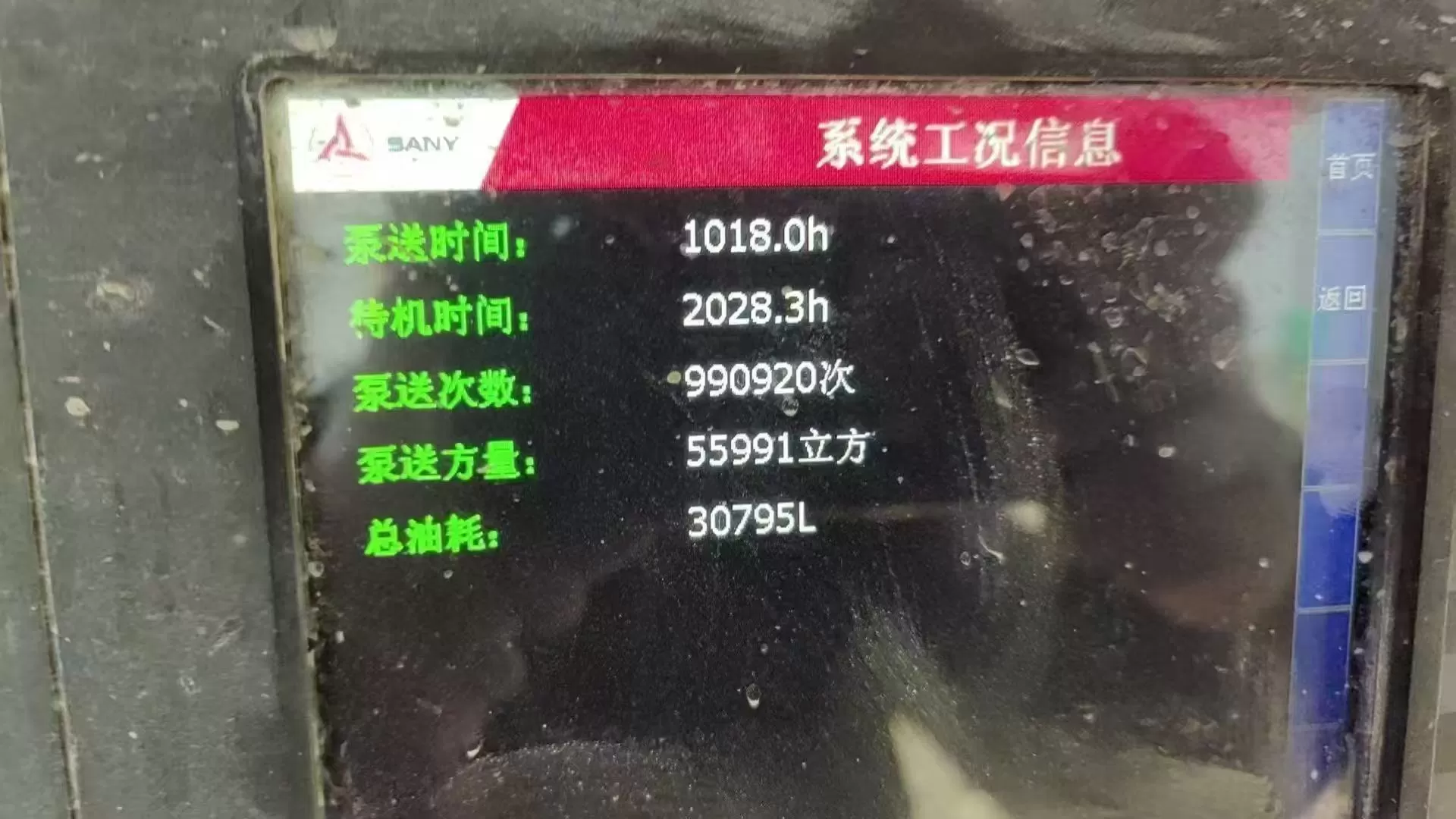 2020 Sany 43m truck mounted concrete pump