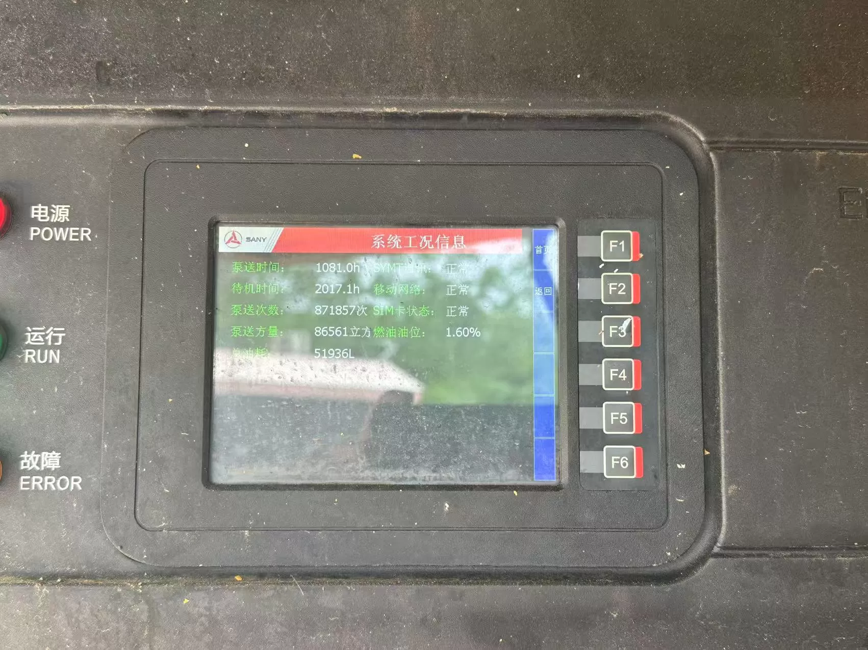 2020 Sany 50m truck mounted concrete pump