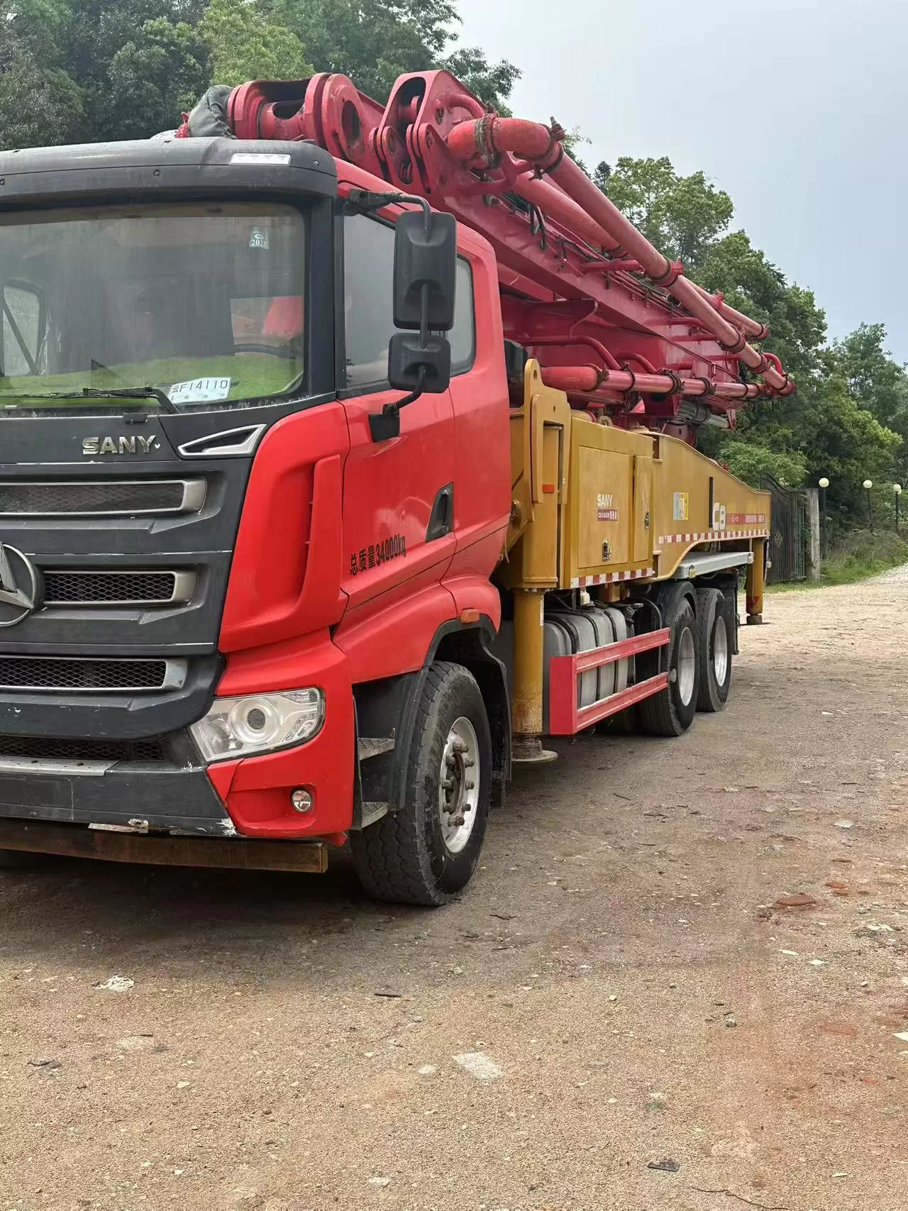 2020 Sany 50m truck mounted concrete pump